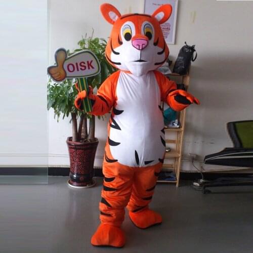 Ohlees actual real picture Bengle Tiger Mascot Costume Adult Size Outfit Plush Doll Fancy Dress
