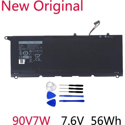 90V7W JHXPY 090V7W JD25G Laptop Battery For Dell XPS 13 9343 XPS13 9350 13D-9343 P54G 0N7T6 DIN02 0DRRP RWT1R 7.6V 56Wh