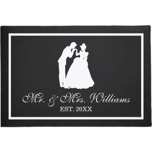 Personalized customization Name and Prince Charming | Mr. & Mrs. Doormat Floor Door Mat Machine Washable Non Slip Mats Bathroom