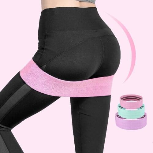 2019 Anti Slip Cotton Hip Band Circle Resistance Bands Booty Exercise Elastic Bands For Yoga Stretching Training Fitness Workout