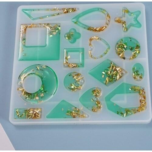 Crystal Epoxy Resin Mold Earrings Ear Pendant Casting Silicone Mould DIY Crafts Handmade Decorative Jewelry Making Tool