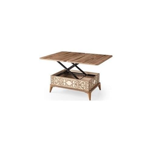 Modern lux Turned Flip Magic Coffee table, Leafing Smart Coffee table, Decorative coffe table