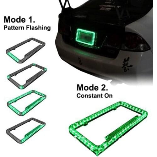 LED LIGHT USA License Plate Universal Aluminum Car Styling License Plate Frame For Car Number Plate Holder Licence Light USA