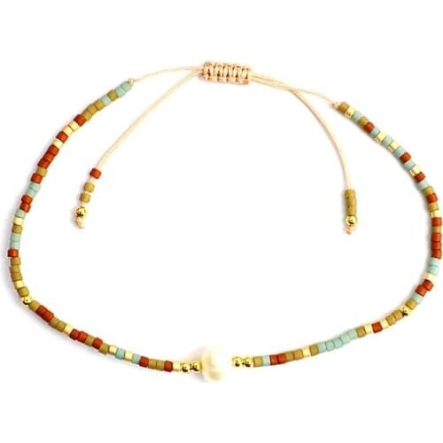 Pearl Beads Thin Bracelet MiYUki Delica RAINBOW Colorful Glass Stone Crystal Bracelets For Women Boho Handmade CharmRope Jewelry