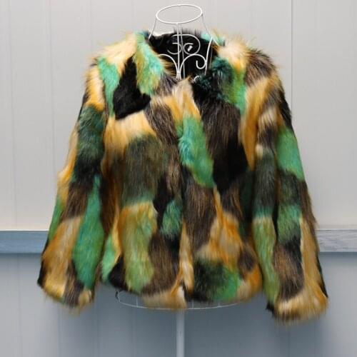 Imitation fur coat female new winter nine points short sleeve imitation fox fur collar cultivate ones morality jacket