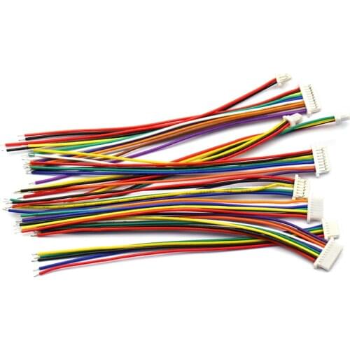 10Pcs SH 1.0 Wire Cable Connector DIY SH1.0 JST 2/3/4/5/6/7/8/9/10 Pin Electronic Line Single Connect Terminal Plug 28AWG 10cm