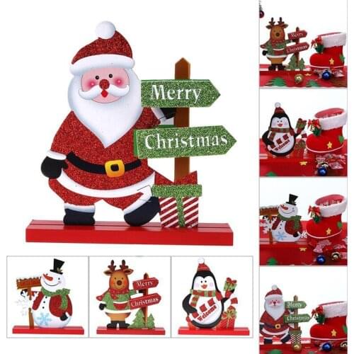 2018 Newest Christmas Snowman Santa Claus Xmas Decor Living Room Table Ornament Craft Gifts