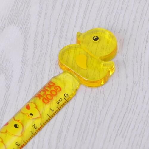 2021 New Cute Duck Plastic Straight Ruler Measuring Tool Stationery Office School Supply