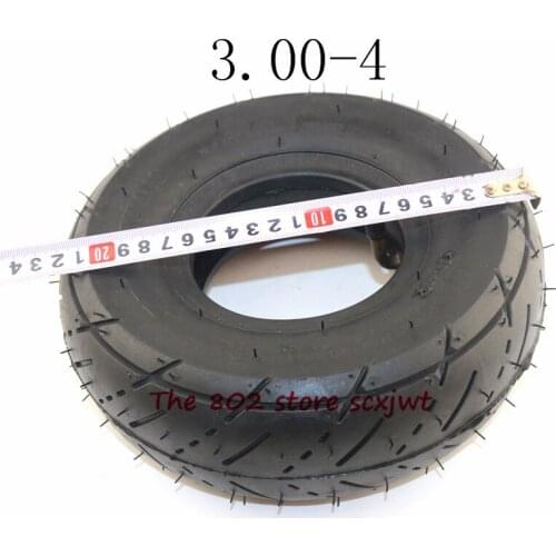 Mini Motorcycle Accessories Small Four-wheeled Small Beach Car Skateboard Wheel Tire 3.00-4 Inner and Outer Bent Inner Tube