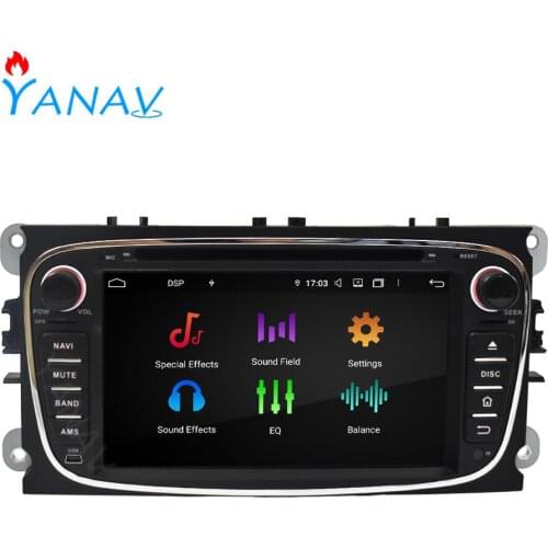Car Radio Android 2 DIN Stereo Receiver For-Ford-mondeo Tourneo Connect S-max 2007-2010 GPS Navigation Multimedia System Player