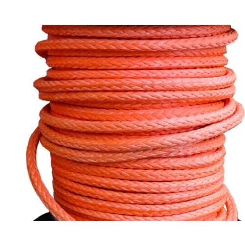 Free shipping 18mm x 50meters orange synthetic uhmwpe winch rope towing rope for ATV/UTV/4x4/off road accessories