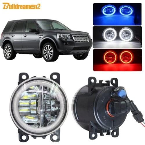 Buildreamen2 Car 4000LM LED Bulb Fog Light Angel Eye Daytime Running Light DRL 12V For Land Rover Freelander 2 LR2 FA_ 2006-2014