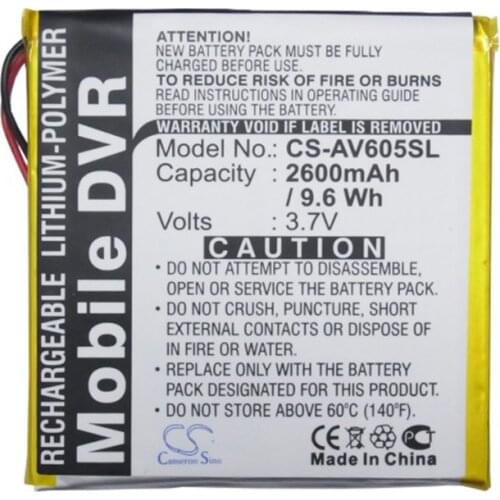 CameronSino 2600mah battery for Archos AV605 20/40/60GBMP3/4 Battery