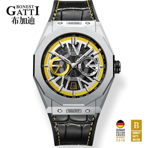 Men Automatic Mechanical Wristwatches Top Brand Luxury 2020 GATTI Waterproof Date Sports Watches Clocks Mens Watch reloj hombre
