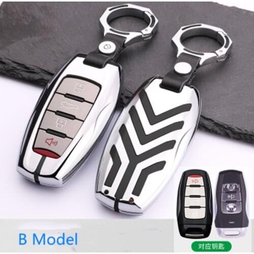 Zinc Alloy Car Key case for Great Wall Haval Coupe H7 H8 H9 GMW H6 Samrt Cover Color Stripe Remote Fob Shell Case Keychain