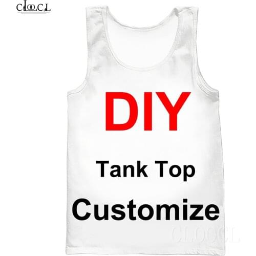 DIY Design Tank Tops Fashion Casual Completely Custom Picture/Anime 3D Print Unisex Bodybuilding Vest DIY Customize Gym Clothing