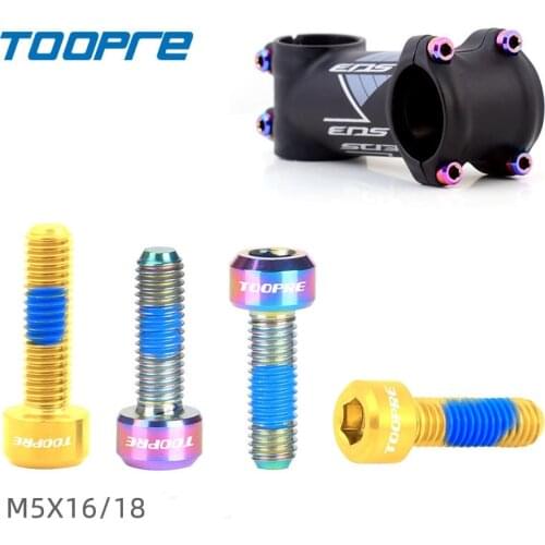 TOOPRE Mountain Bike Colour Stem Fixing Screw 1.99g Iamok Titanium Alloy Screws M5*16/18mm Ultra Light Bicycle Parts