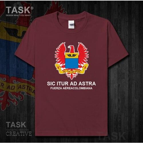 Air Force Colombia Colombian COL CO casual jerseys sports cotton mens t shirt new Tops Short sleeve Army Tactical Military 01