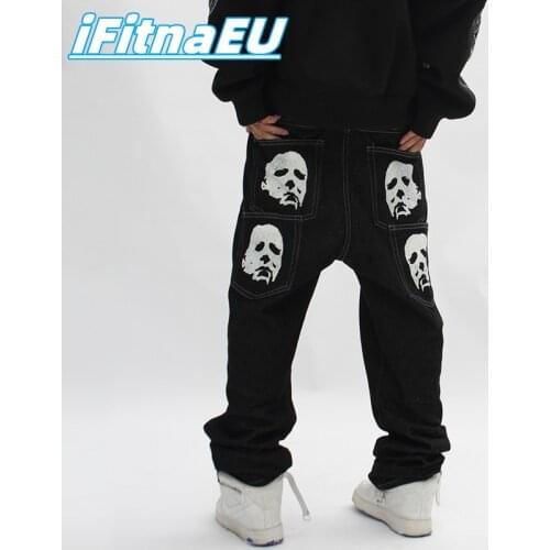 iFitnaEU Men's Wide Leg Jeans