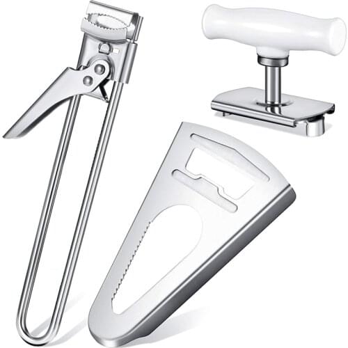 Jar Opener Tools,Adjustable Can Openers Triple-cornered Jar Opener Bottle Opener with Handle for Women Elderly