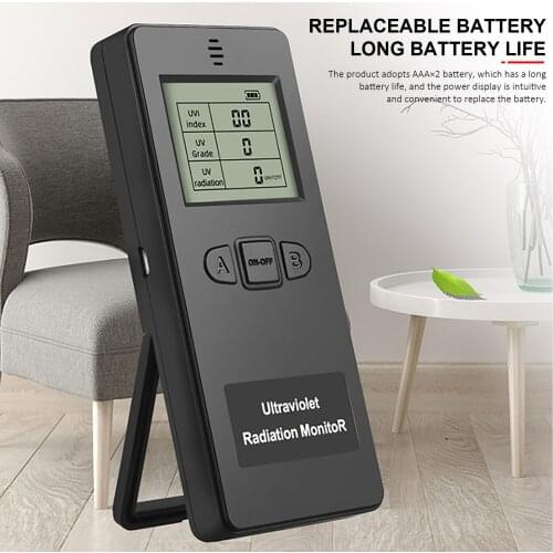 New Digital Ultraviolet Radiation Detector UV UVI Meter Dosimeter Tester Counter With Temperature Display