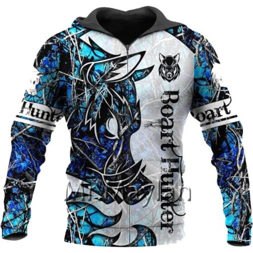 Boar Hunter Camo 3D Printed Jacket Men/Women Harajuku Hoodie Unisex Casual Streetwear Sweatshirt Pullover Sudadera Hombre L0369