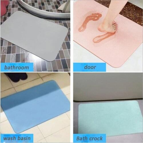 Natural Diatom Mud Pad Diatomaceous Earth Rapid Water Absorbent Pad Diatom Mud Floor Mat Bathroom Bathroom Kitchen Door Mat
