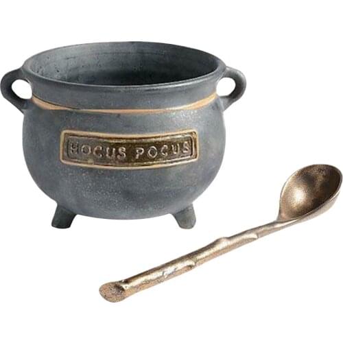 Creative Halloween Decoration Pot Spoon Candy Snack Witch Tank Halloween Party Home Decor For Living Room Yard Desktop