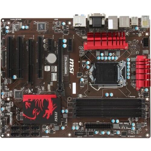 For MSI Z77A-G43 GAMING esktop Motherboard USB3.0 SATA III Motherboard LGA 1155 DDR3 For Intel Z77 Z77M Desktop Mainboard Used