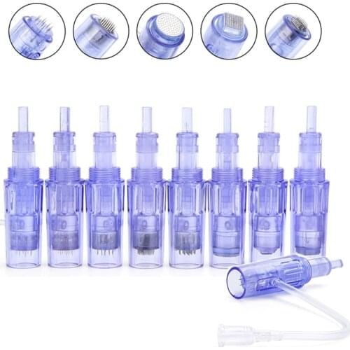 10pcs Mesogun Derma Pen Facial Microneedle Mini Hydra Injector Protable Pen Nano Needles With Syringe Tube Mesotherapy Tools