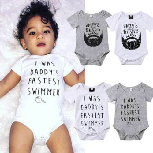 0-18M Casual Newborn Baby Boy Girl Short Sleeve Print Cotton Bodysuit Jumpsuit Playsuit Outfits Baby Clothes