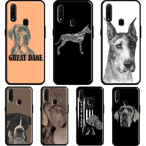 Great Dane Dog For OPPO Find X3 Pro A5 A9 A53 A31 2020 A1K A3S A5S A15 A52 A72 A83 A91 F5 Reno 2 Z Case