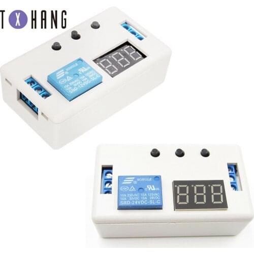 Digital LED Display Time Delay Relay Module Board DC 12V Control Programmable Timer Switch Trigger Cycle Module diy electronics