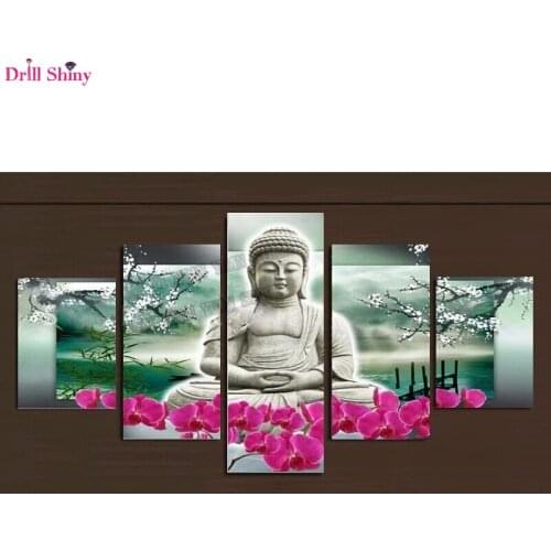 Full,Diamond Embroidery,Buddha, 5D,Diamond Painting,Multiple,Cross Stitch,3D,Diamond Mosaic,Needlework,Crafts,Christmas,sticker