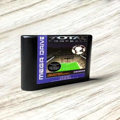 Total Football - EUR Label Flashkit MD Electroless Gold PCB Card for Sega Genesis Megadrive Video Game Console