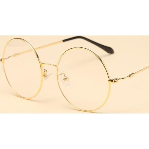 Full Memory Retro Metal Glass Frame New Flat Mirror Round Frame Korean Version Ultra-light Men and Womens Glass Frame