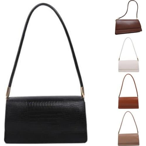 Casual Women Baguette Handbags Soild Colour AII Match Ladies Underarm Shoulder Bags Female Armpit Bag