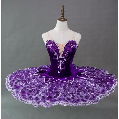 FLTOTURE Purple Pancake Tutu Professional Classical Ballet Nutcracker Tutus XW1004 Girls Stage Costumes Ballet Competition Wear
