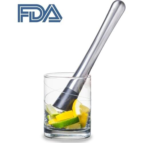 Professional Stainless Steel Cocktail Muddler Drinking Bar Tool Cocktails Mixed Mashes Fruit DIY Drink Fruit Muddler Ice Barware