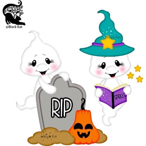 RIP Tomb Pumpkins Magic Hat Book Ghost Metal Cutting Dies Halloween Trick or Treat Star Stencil DIY Scrapbooking Gift Card Craft