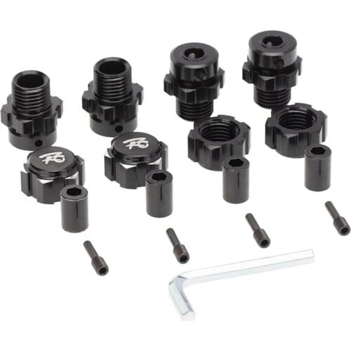 4Pcs 17mm Hex Nuts Adapter Splined Wheel Hubs Extension Combiner for 1/10 Traxxas E-REVO SUMMIT RC Car Parts