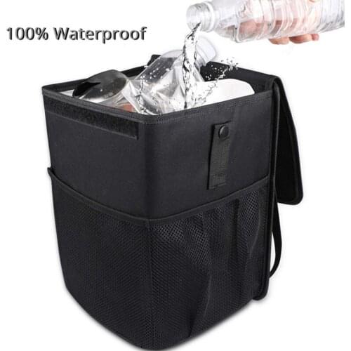 Waterproof Car Trash Can Auto Back Seat Dustbin Waste Rubbish Basket Storage Bag Garbage Dump Trash Organizer Car Accessories