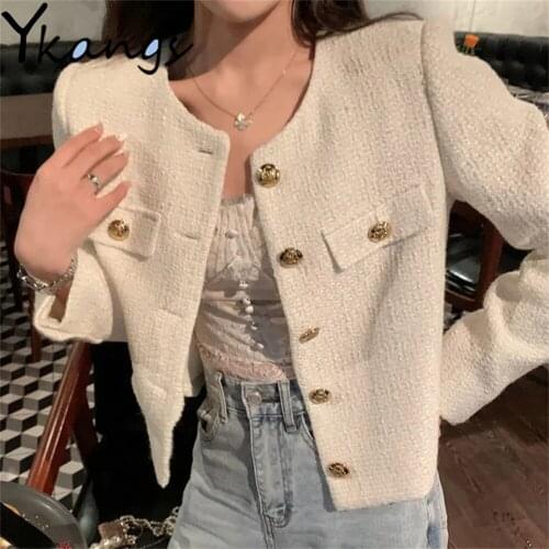 Женские твидовые пальто YKANGS China At AliExpress