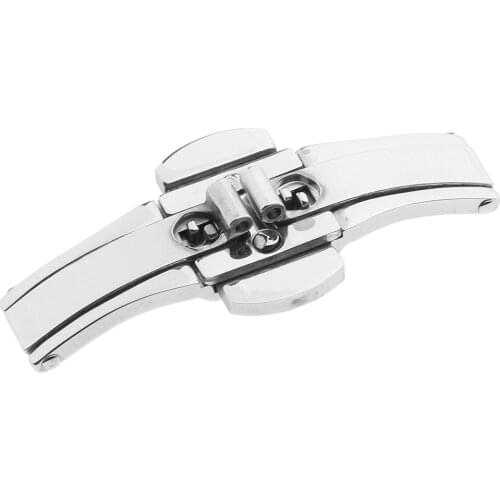 Watch Butterfly Clasp Deployment Buckle Watch Repair Tools Silver15 x 4mm