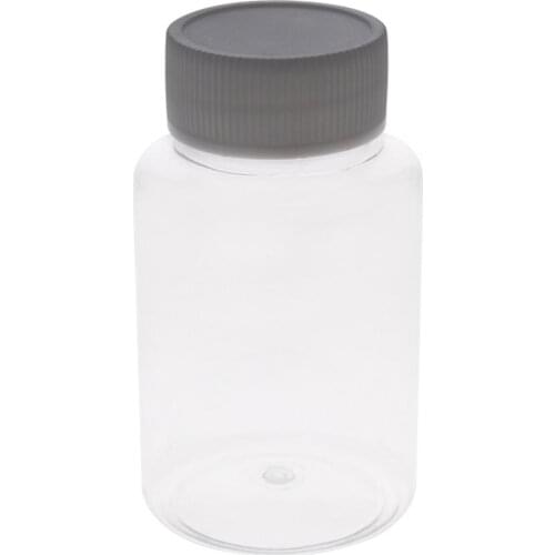 Hot High Quality 100mL Transparent Large/Small Mouth Bottle Plastic Sealed Sample Storage Container White Cover 5pcs/10pcs/20pcs