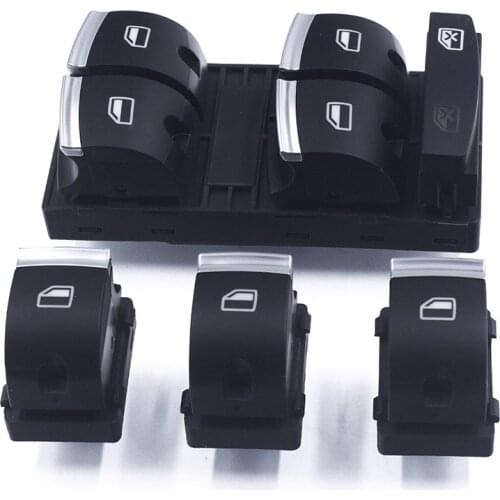 100% New Electric Power Panel Window Master Control Switch Button For AUDI A6 QUATTRO A3 Q7 2004-2011 OE 4F0959855B 4F0959851H