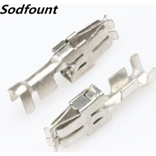 100pcs H62 brass tinned 6.3mm automotive terminal Automotive connector male terminal DJ6218B-E6.3B