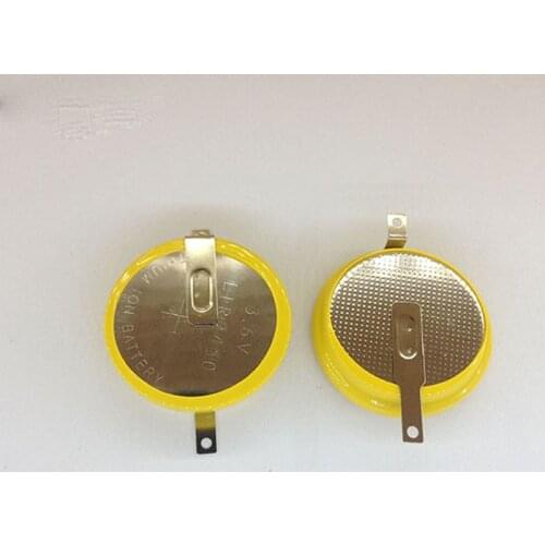 2PCS/LOT LIR2450 2450 3.6V Button battery with welded foot Rechargeable lithium battery