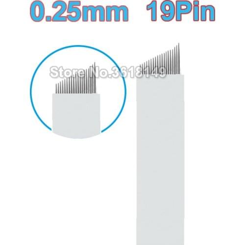 200pcs 0.25mm 15 16 17 18 19 Flex Microblading Needles Permenent Makeup Pins Lamina Agulhas Tebori for Tattoo Manual Eyebrow Pen