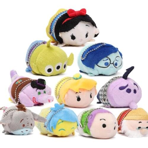 3.5" Mini Plush Toy Doll Cute Screen Cleaner Plush Toy Juguetes Snow White Mermaid Duck Dog Princess Cinderella Toys